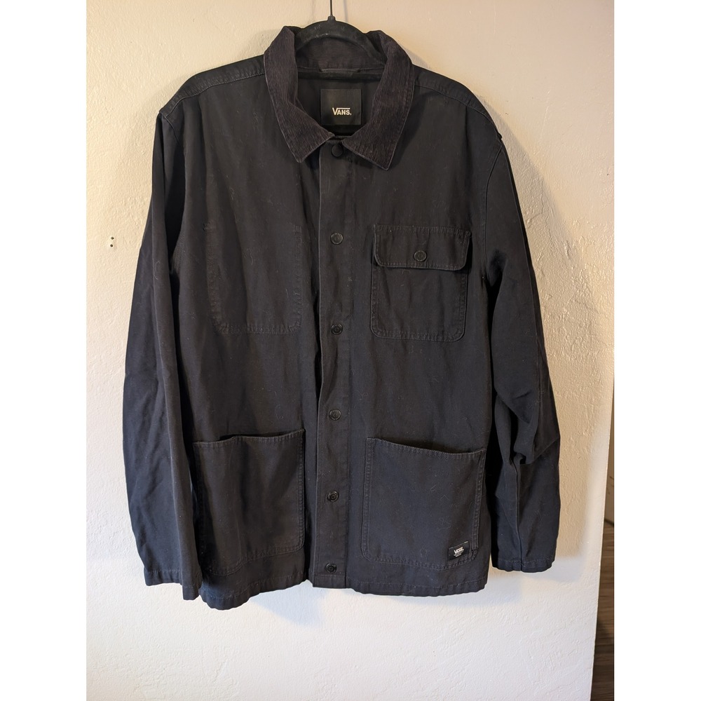 Vans 100% Cotton Mens Drill Chore Coat size XL in Black